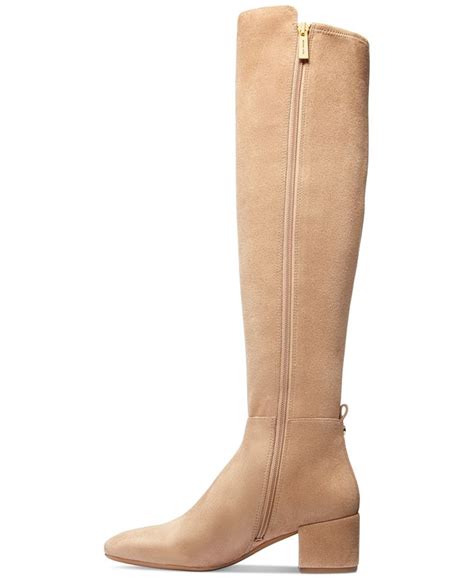 michael kors women's braden zip up suede knee high boots|MICHAEL Michael Kors Women's Braden Zip Up Suede Knee .